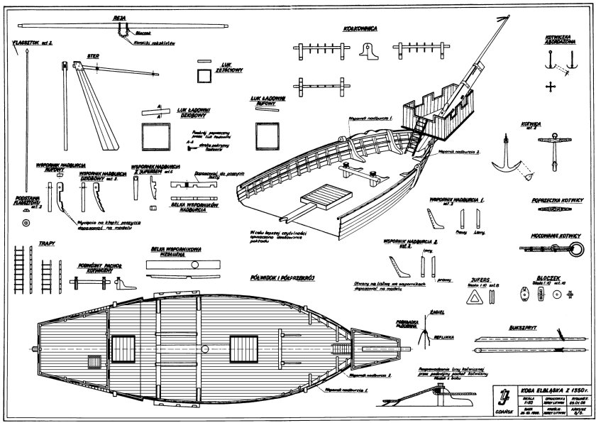 Ганзейский Когг модель корабля чертежи