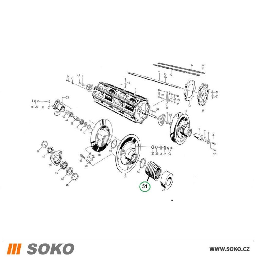 Вал 3518050-26049 молотильного барабана