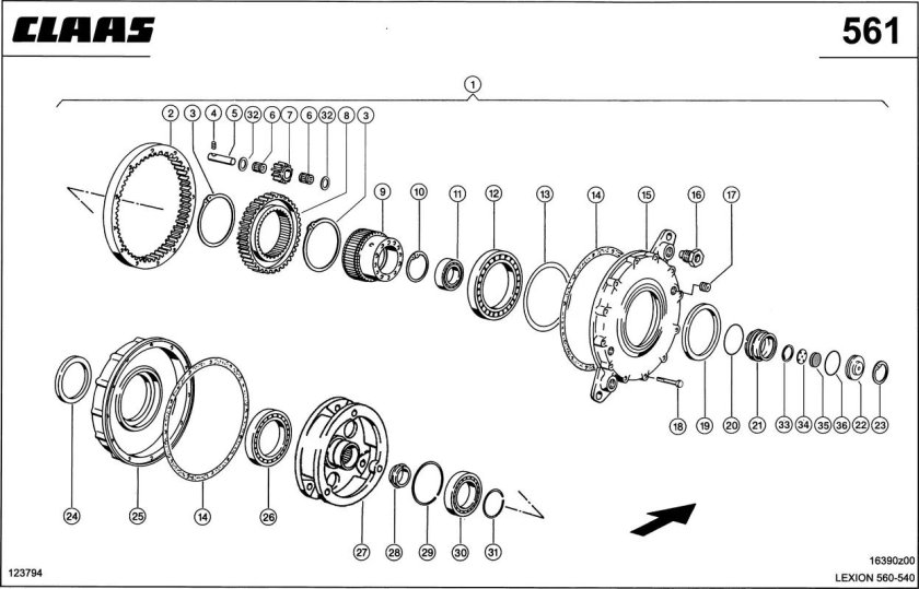 Редуктор барабана Акрос 580