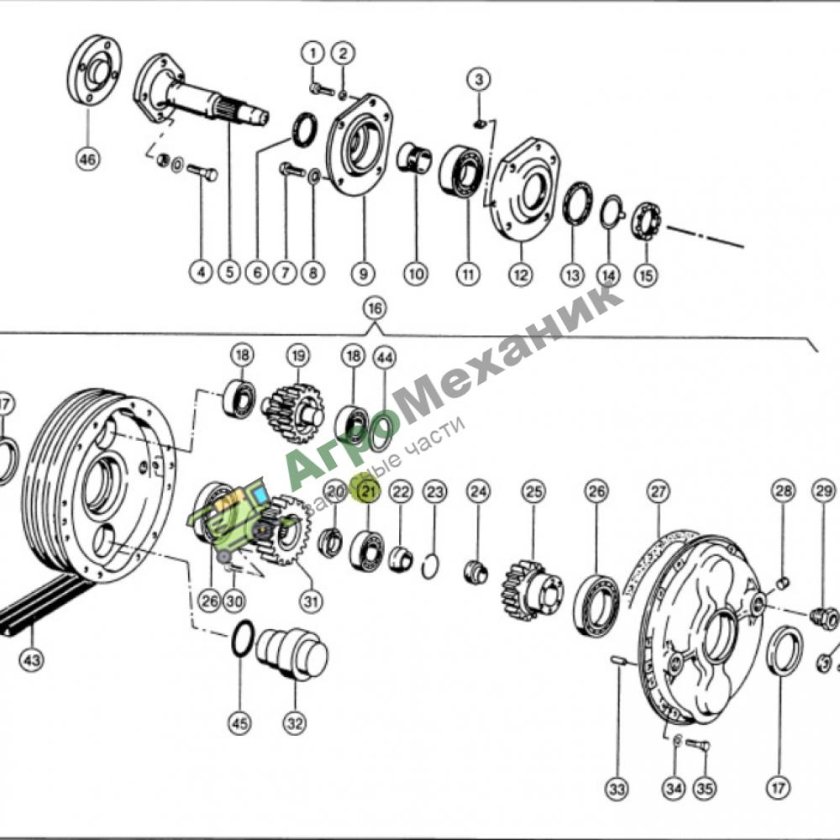 Привод барабана комбайна CLAAS Mega