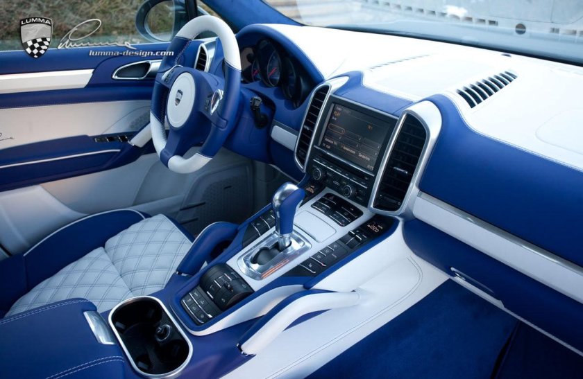 Порше Кайен синий