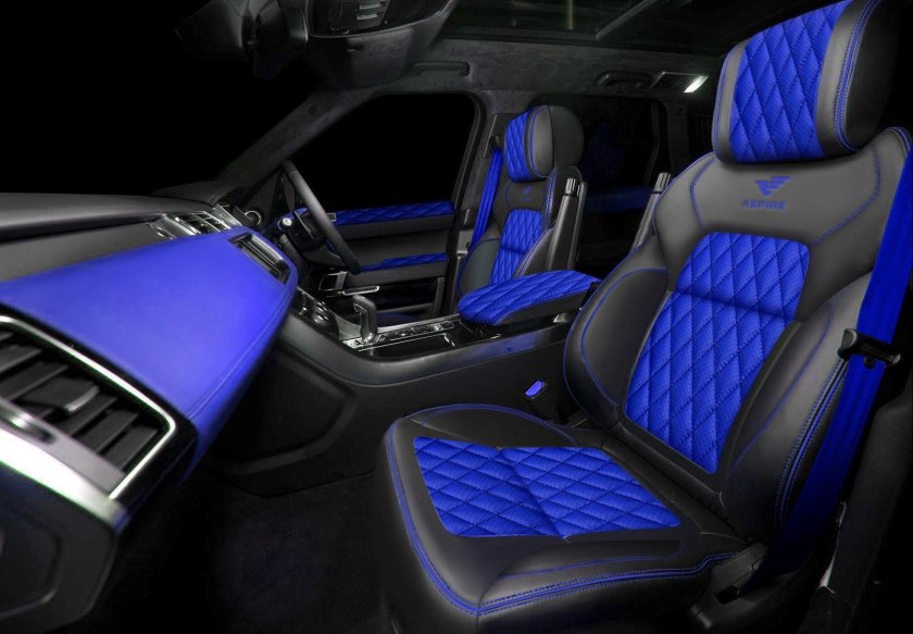 Рендж Ровер синий салон