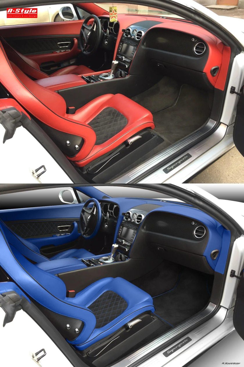 Красный салон Бентли Континенталь