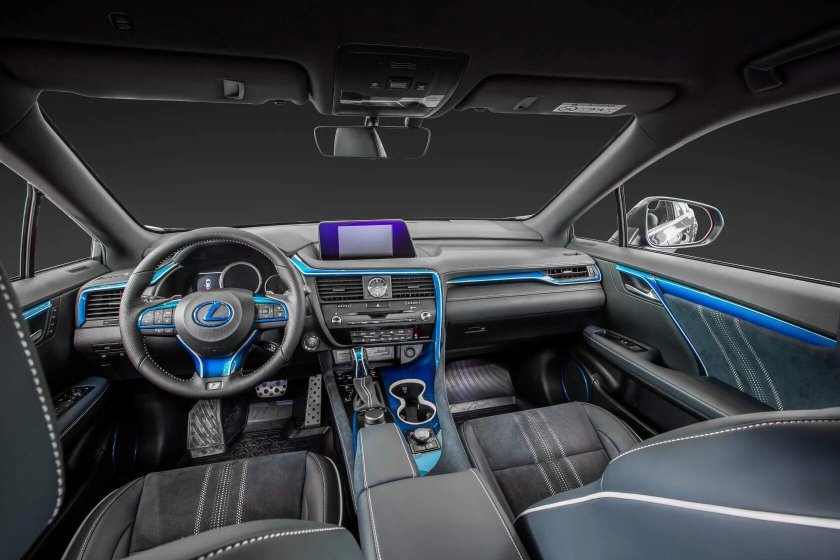 Лексус синий салон