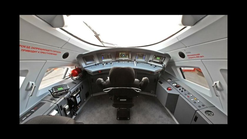 Сапсан электропоезд кабина