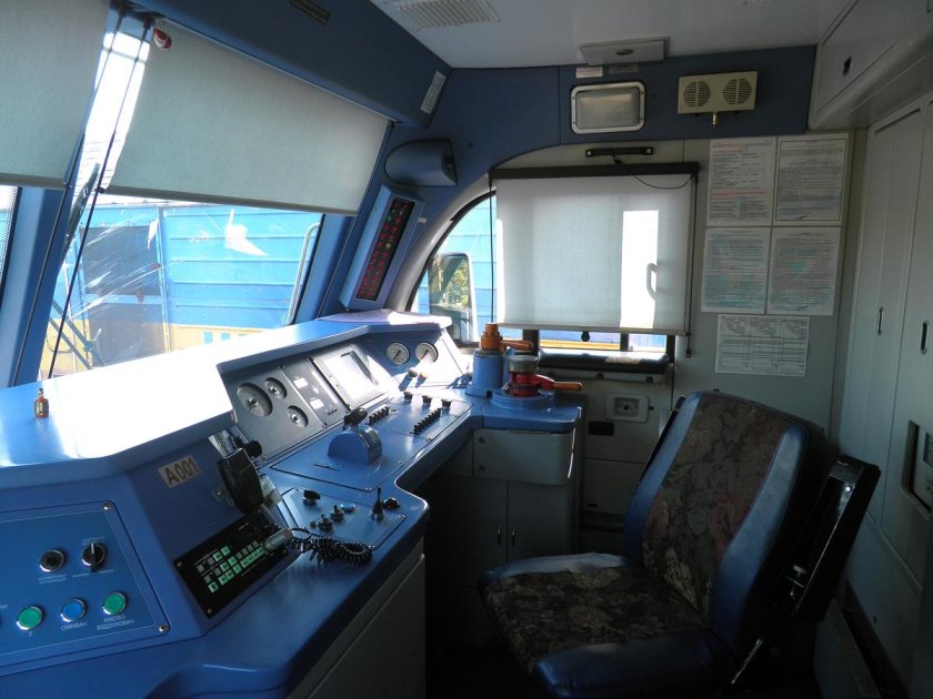 Кабина машиниста внутри