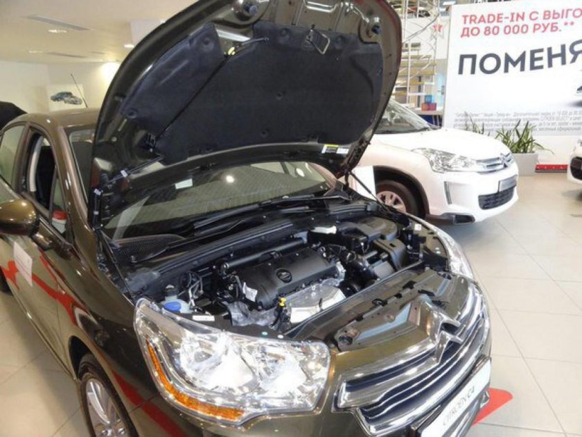 Газовые упоры капота Ситроен с4