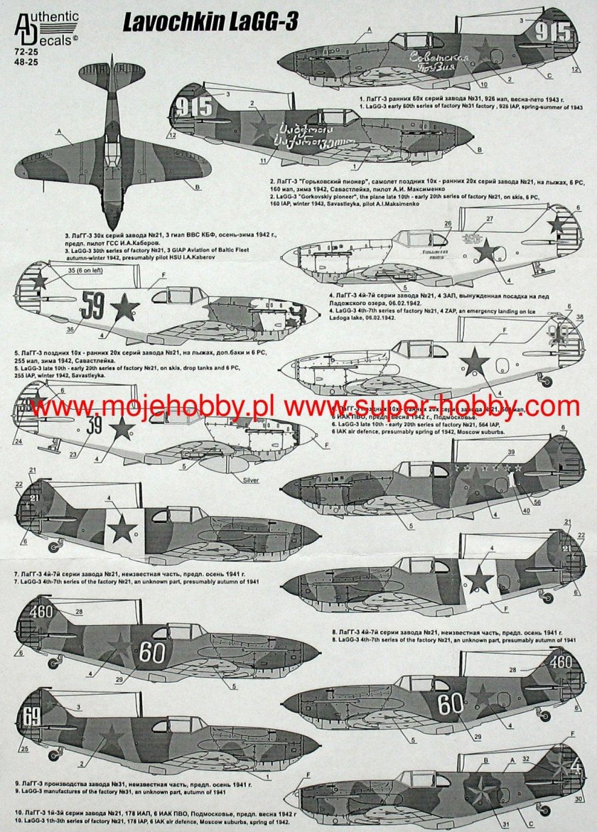 Окраски самолета ЛАГГ-3