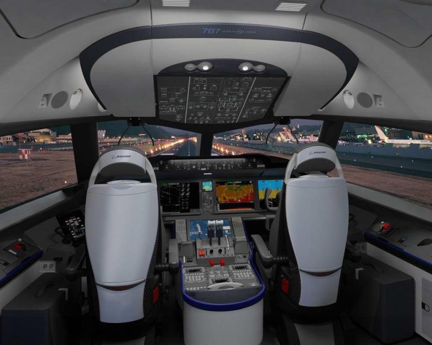 Боинг 787 Дримлайнер кабина