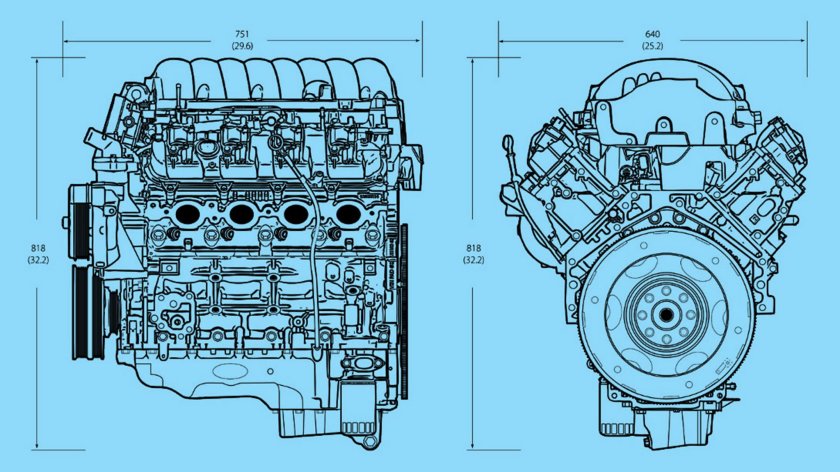 Двигатель Hemi v8 схема