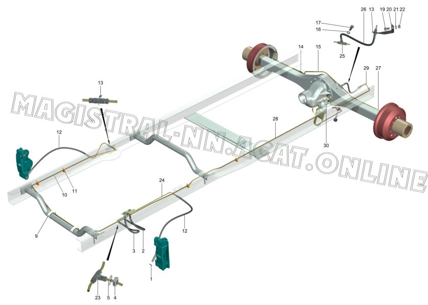 Тормозная система Газель ГАЗ 3302 каталожные номера