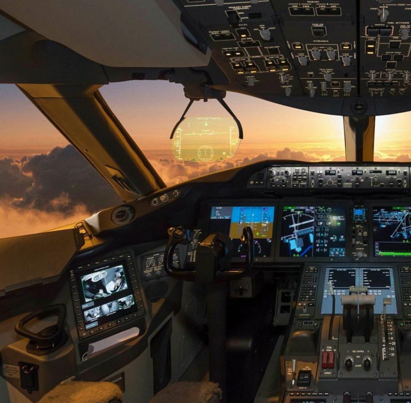Boeing 787 кабина пилотов