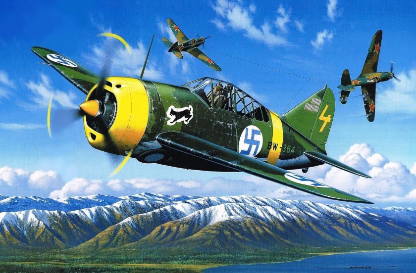 Самолёт Брюстер Буффало арт