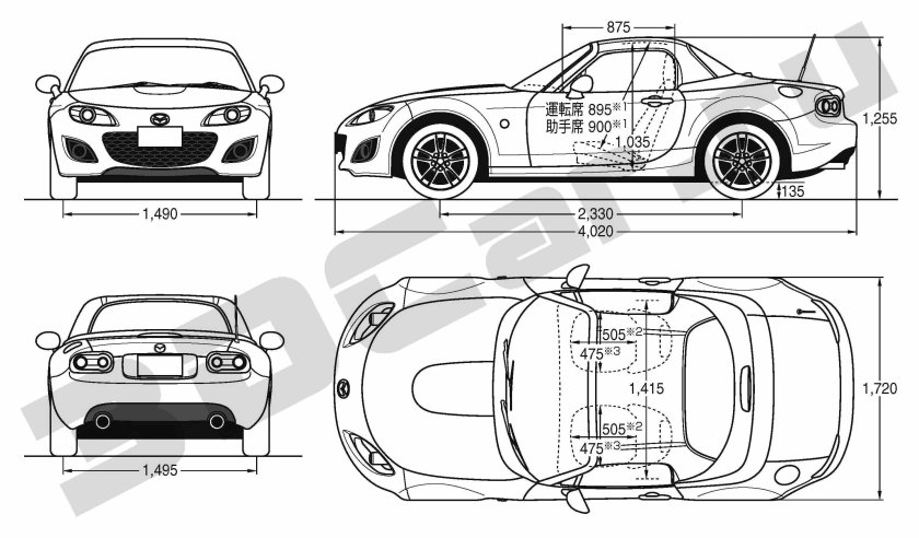 Mazda MX-5 Miata Blueprint