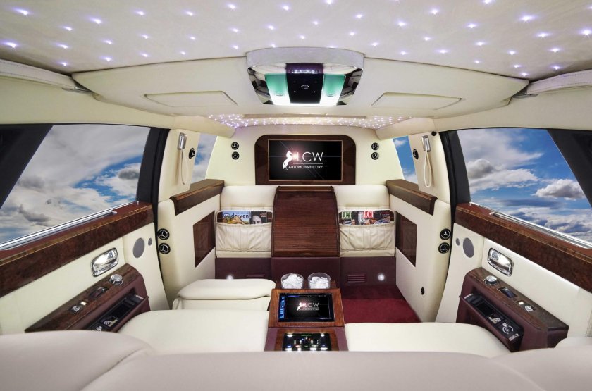 Роллс Ройс Фантом лимузин салон