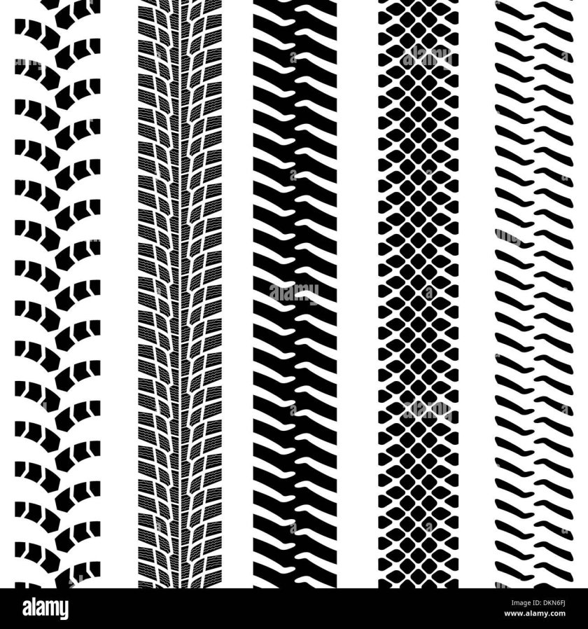 Отпечаток протектора шины трактора
