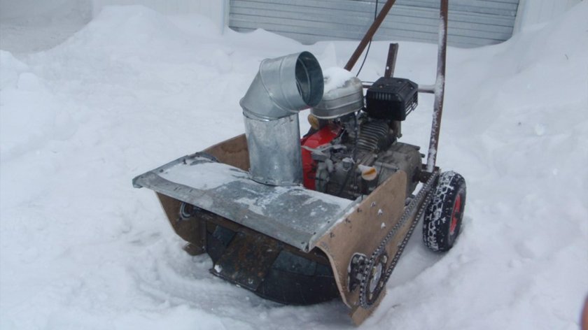 Снегоуборщик из бензопилы штиль
