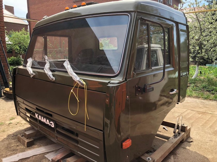 Кабина КАМАЗ хаки евро