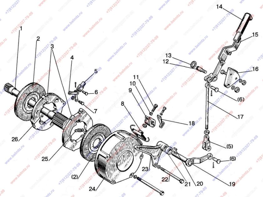Тормоза на МТЗ 50 сборка разборка