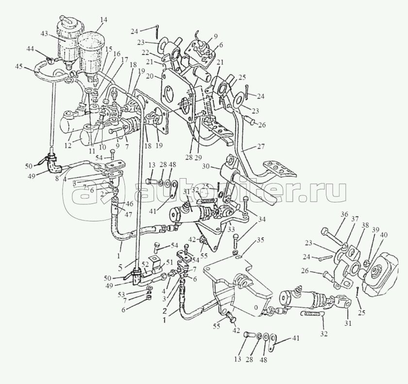 Каталог запчастей МТЗ 1523 С мокрыми тормозами