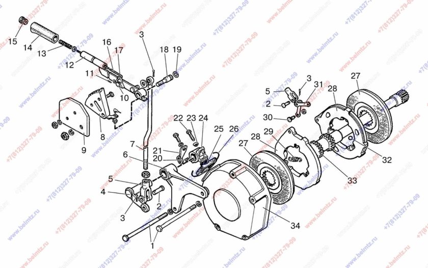 Стояночный тормоз МТЗ 80