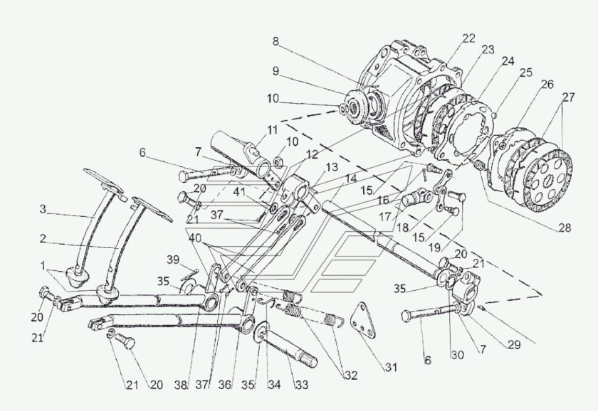 Стояночный тормоз трактора МТЗ 80