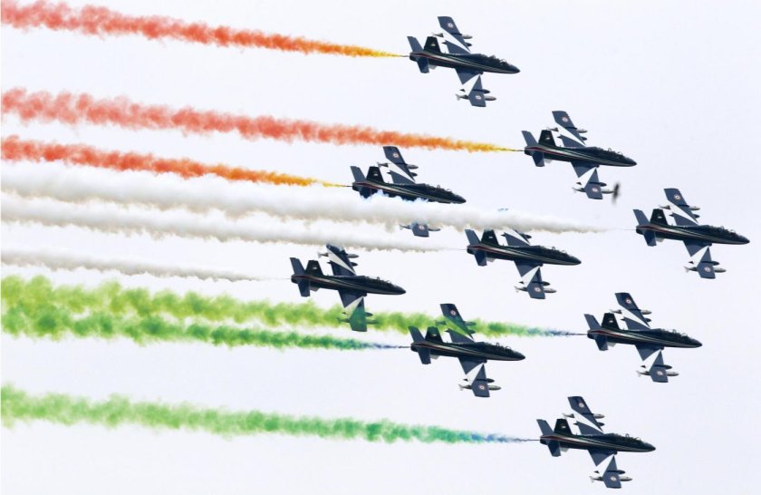 Итальянская пилотажная группа Фриче Триколор