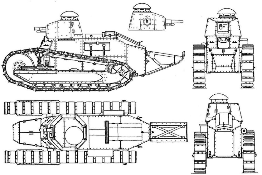 Рено ФТ 17 чертежи