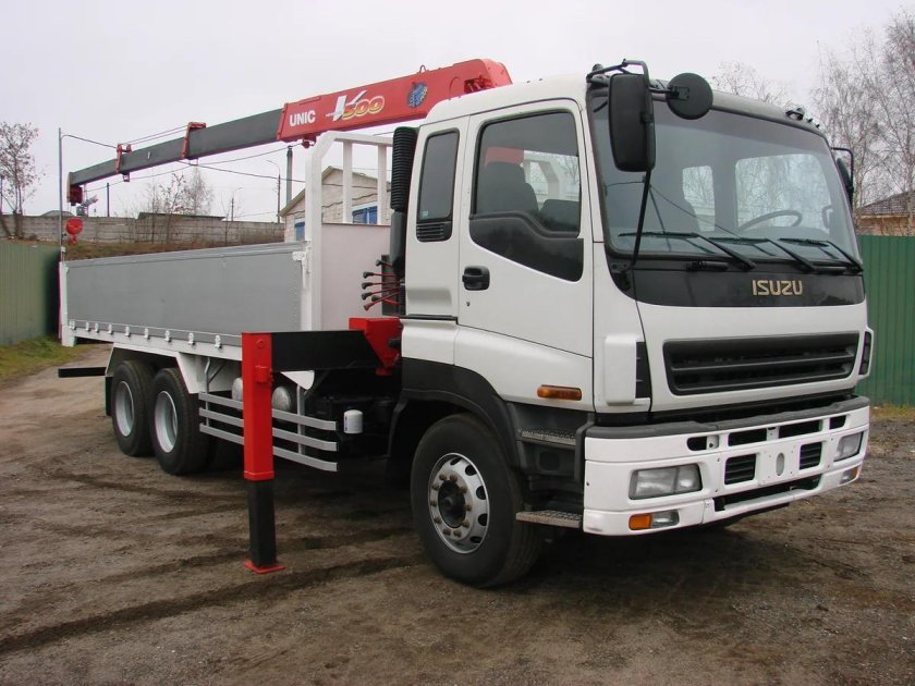 Манипулятор Isuzu, стрела 5 тонн, борт 16 тонн
