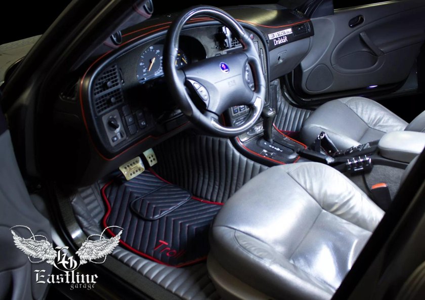 Салон кожа Сааб 900