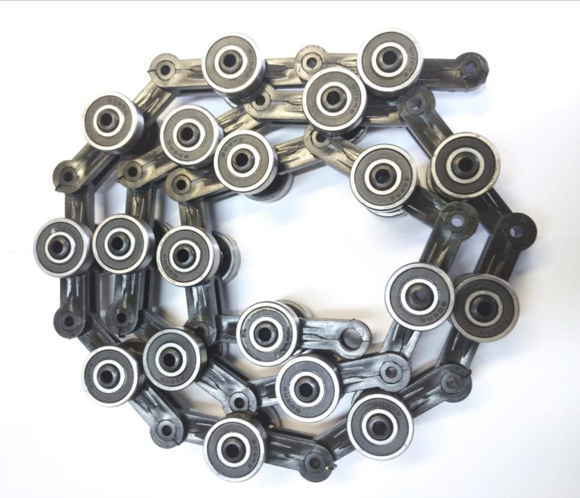 Цепь роликовая (батарея) огибающая балюстрады поручня 17 звеньев SJEC