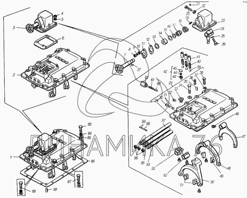 Верхняя крышка КПП КАМАЗ 5320
