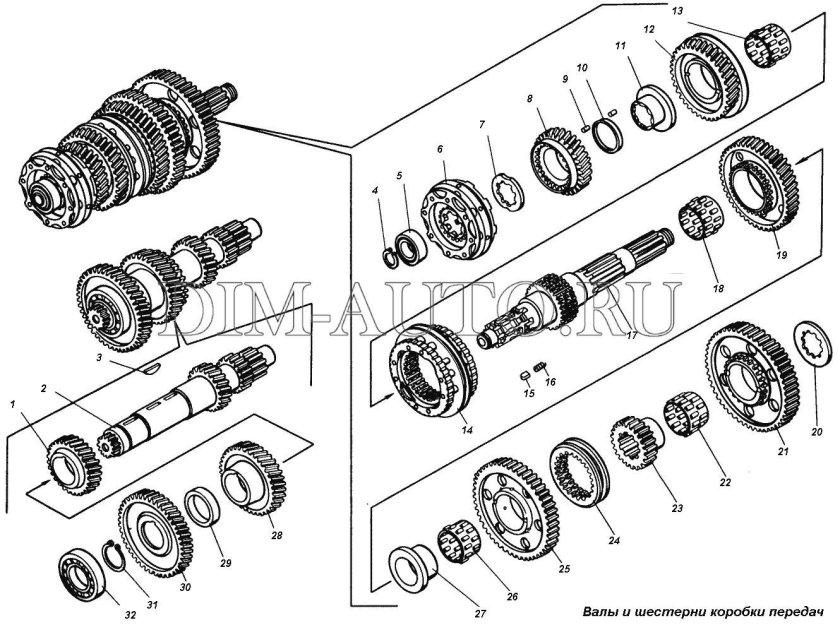 Сборка КПП КАМАЗ 152