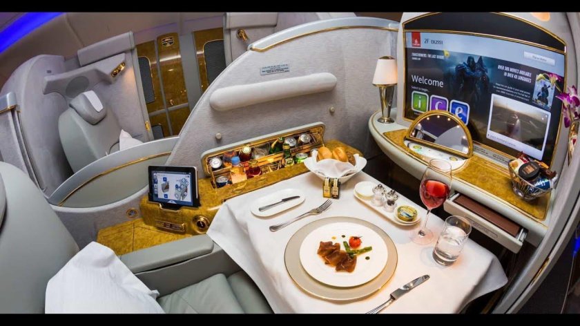 Airbus a380 Emirates первый класс