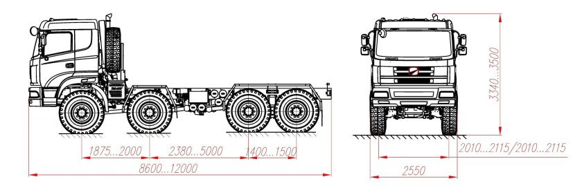 Самосвал(6×6) Хант 8051т