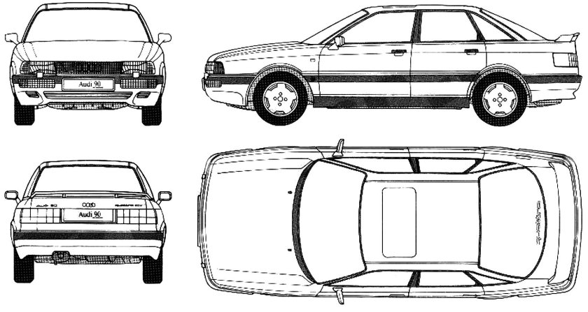 Audi 80 b3 Blueprint