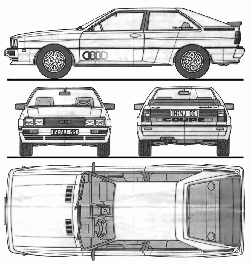 Audi 80 b2 quattro Blueprint