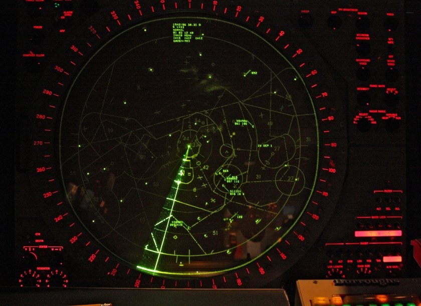 Экран радара ПВО