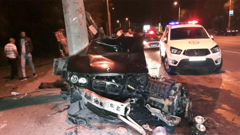 BMW e34 авария