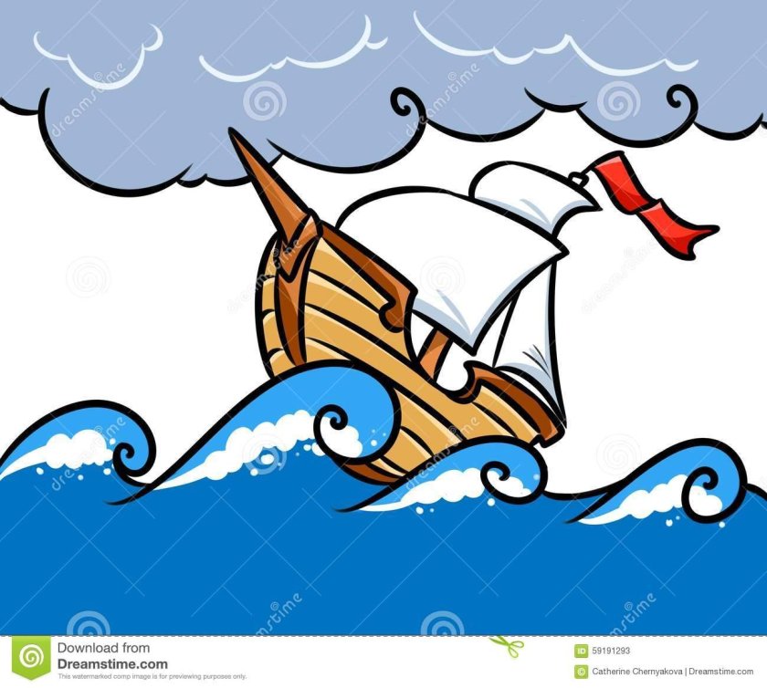 Детский корабль на волне
