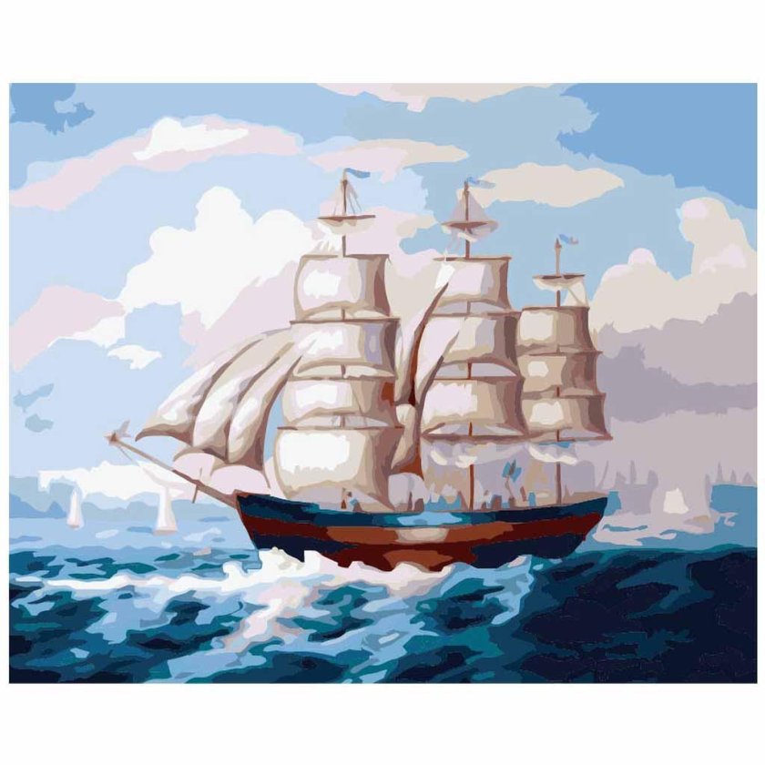 Корабль в море для детей