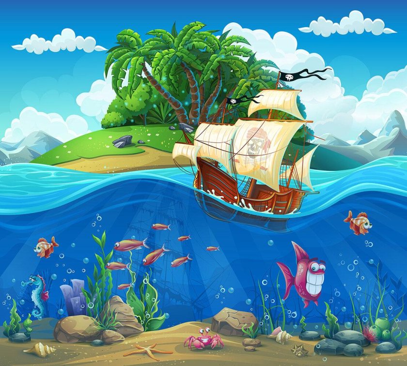 Фон морской детский