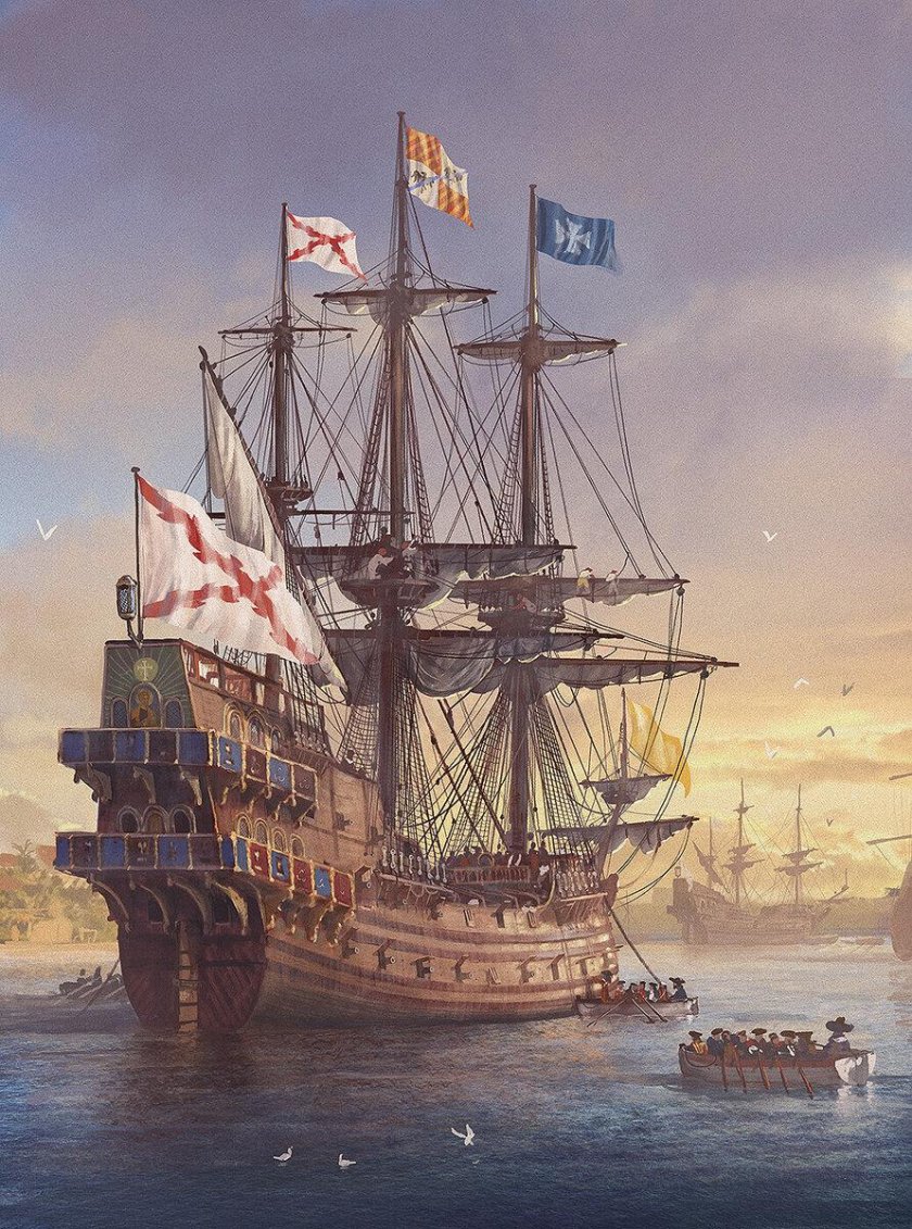 Парусный корабль Кристиан 18век