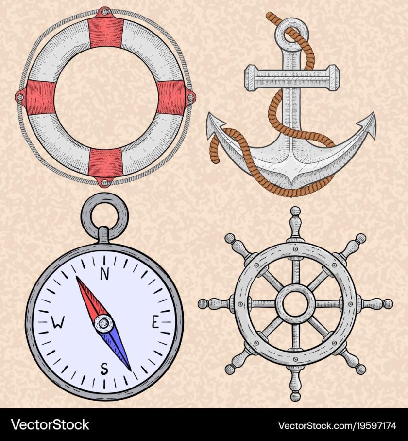 Штурвалы якоря спасательные круги