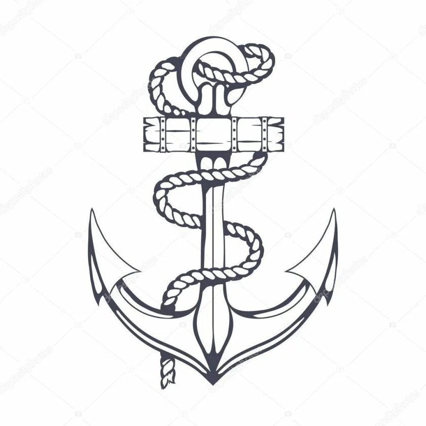 Якорь рисунок