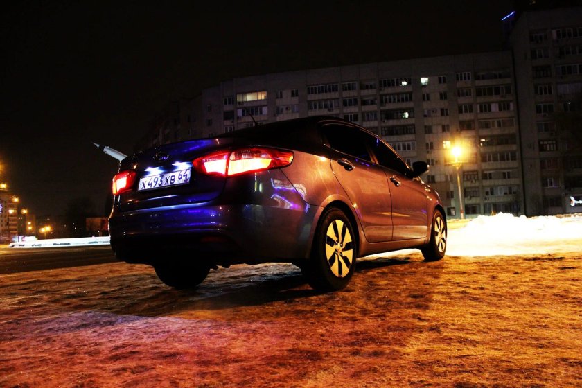 Киа Рио 3 ночью