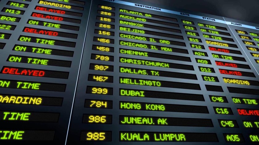 Табло в самолете