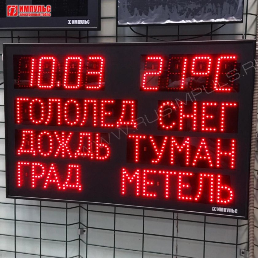 Табло погодных условий