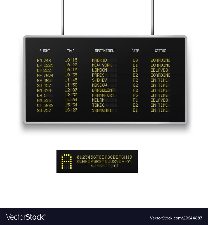 Табло аэропорта