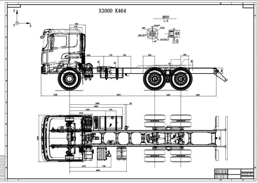 Шасси Шакман 6х6